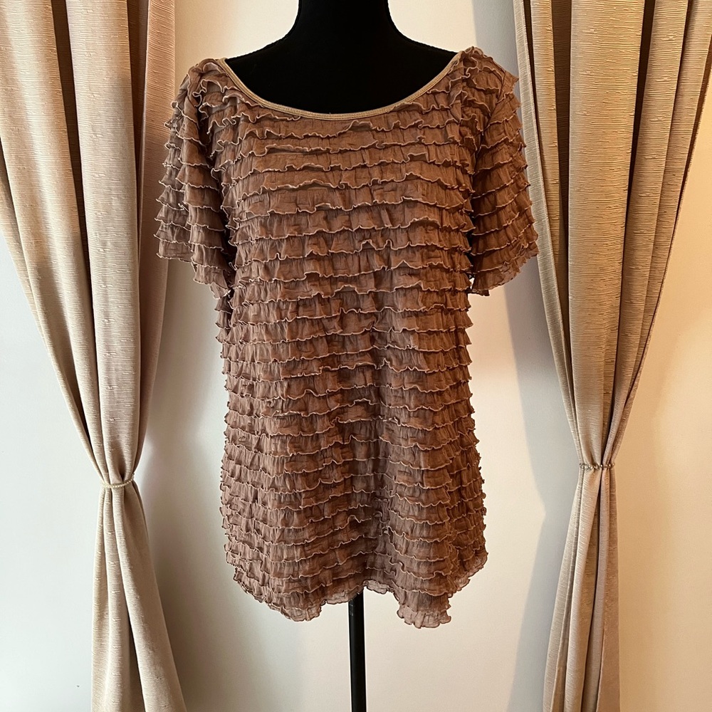 Cato Frilled Short Sleeve Blouse